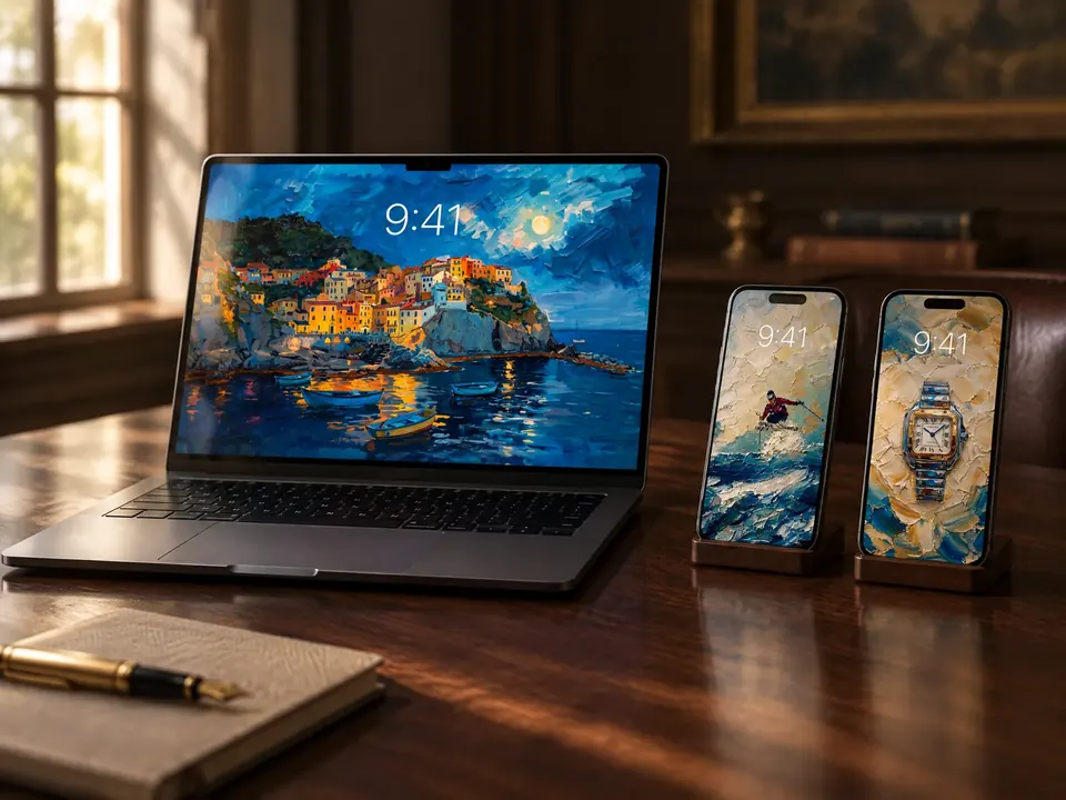 Pack La colección completa: 18 fondos, fondos de pantalla al óleo