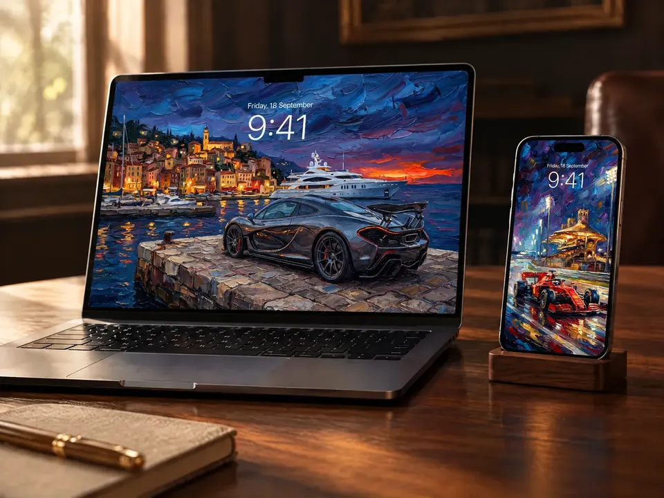 Pack Lifestyle: fondos de coches, relojes y desierto, fondos de pantalla al óleo