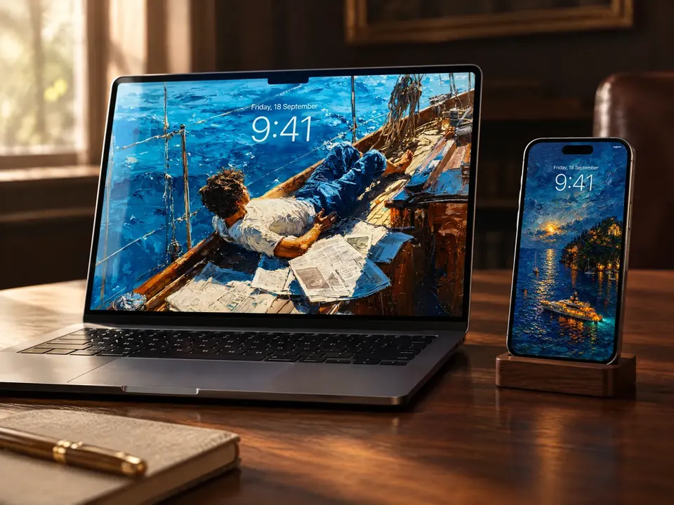 Pack Riviera: verano y Mediterráneo, fondos de pantalla al óleo